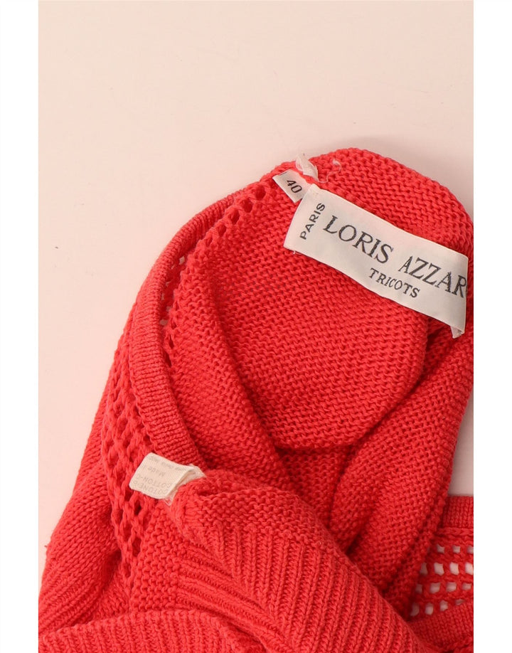 Loris Azzaro Jersey corto con cuello en V para mujer EU 40 Medium Red