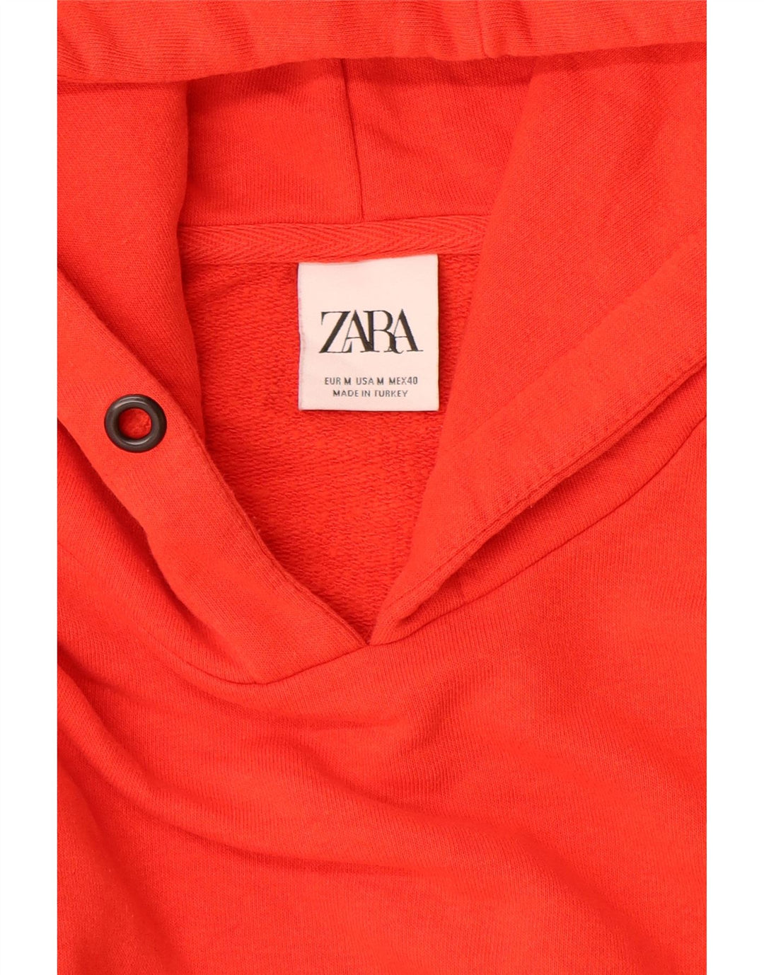 Zara Hombre Sudadera Con Capucha Jersey Mediano Rojo Algodón