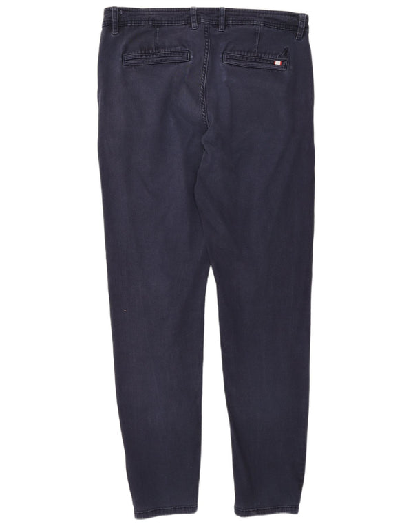Pantalón chino slim para hombre Kangol W32 L32 Azul marino Algodón