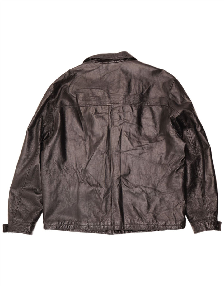 La Pelle Chaqueta de cuero para hombre IT 58 4XL Negro