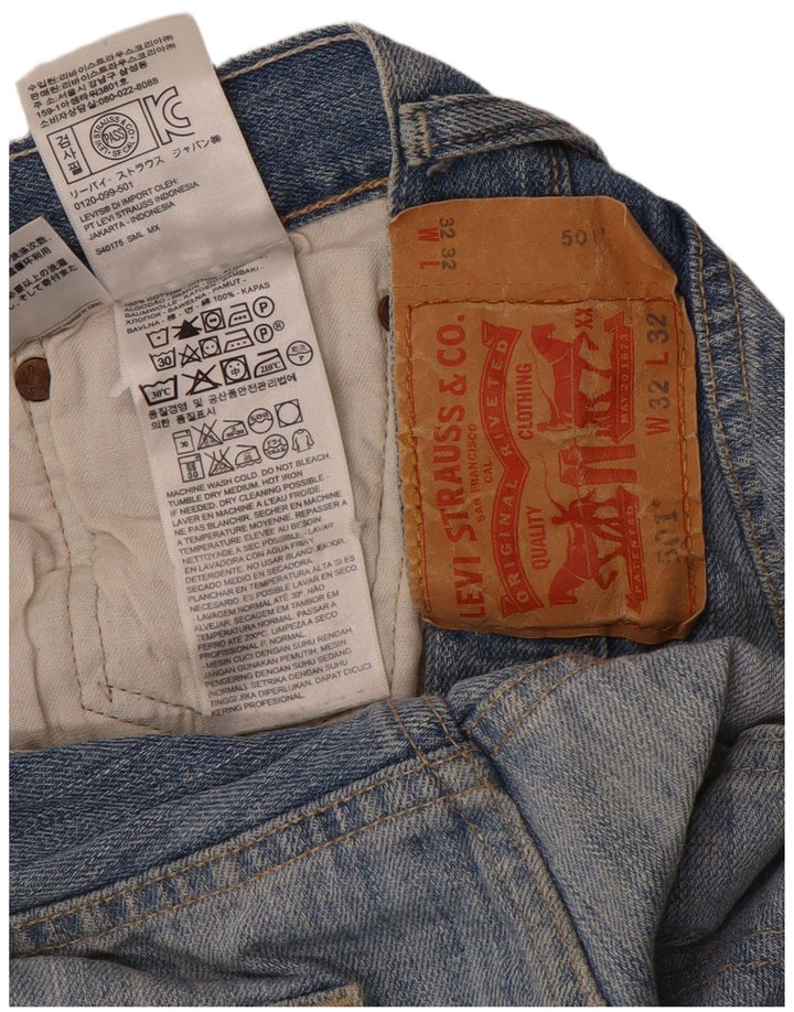 Levi's Hombre 501 Vaqueros Rectos W32 L32 Algodón Azul