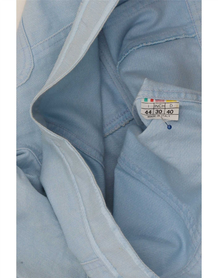 Roccobarocco Chaqueta vaquera corta con gráfico para mujer IT 44 Azul medio