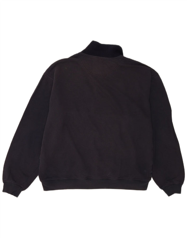 Marks & Spencer - Sudadera con cuello tipo polo para hombre, talla grande, color azul marino