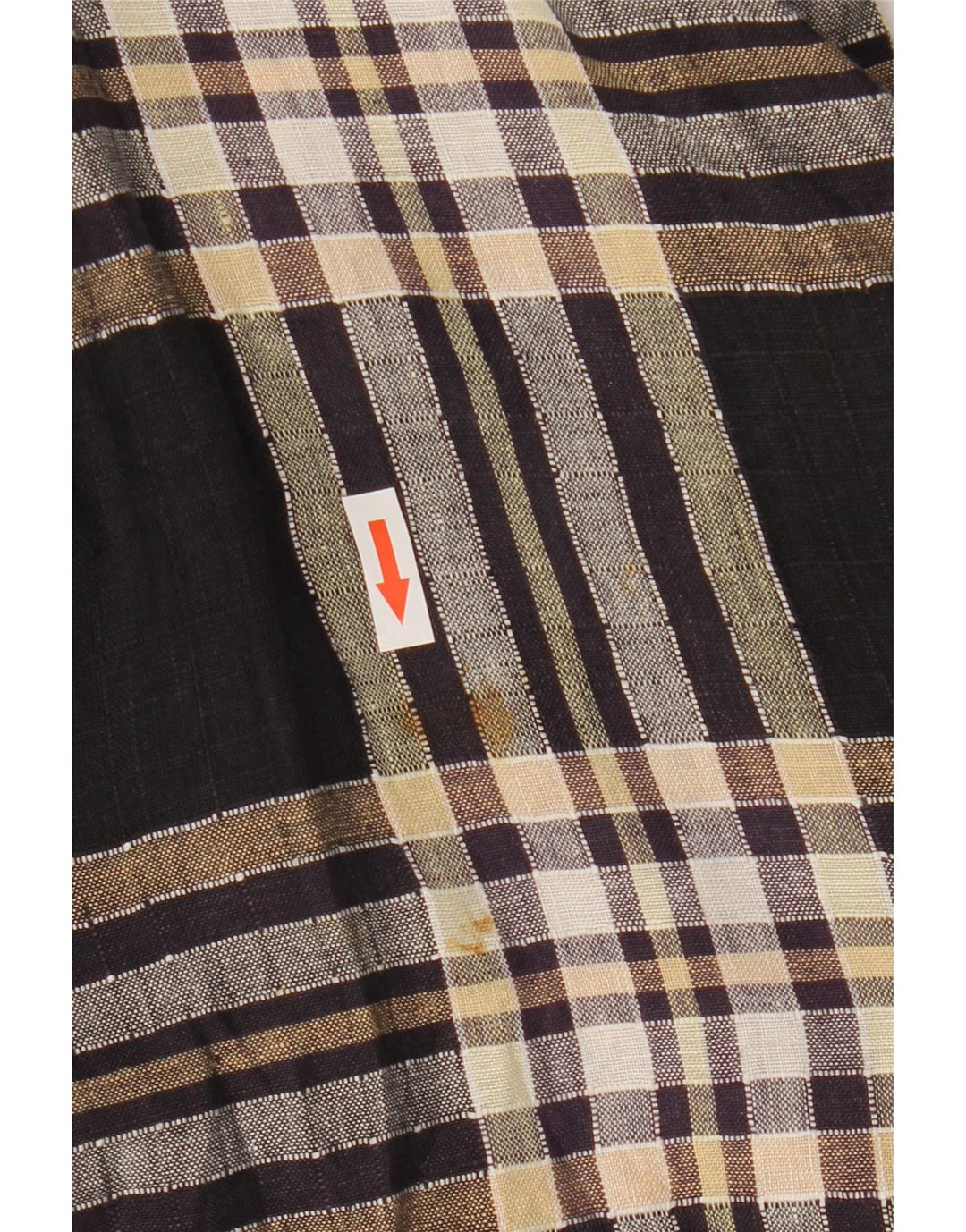 Vintage mujer 1 botón manga corta Blazer chaqueta IT 44 cuadros negros medianos