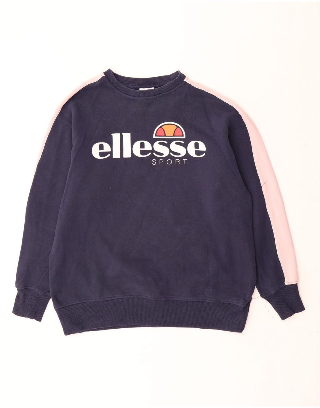 ELLESSE Sudadera extragrande para mujer Jersey UK 12 Medium Azul marino