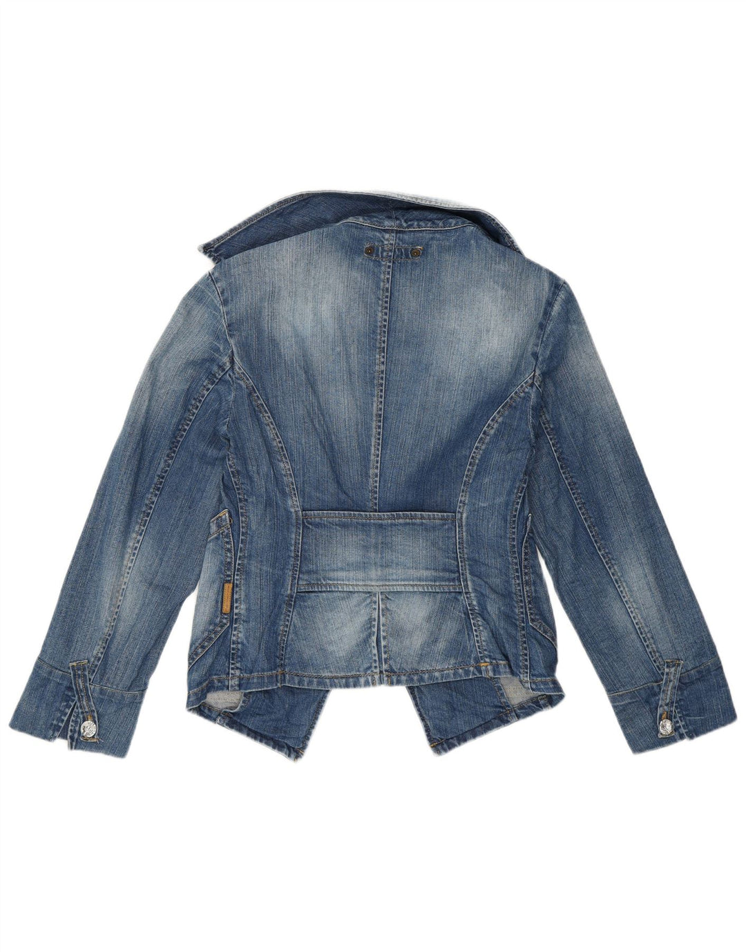 Fornarina Chaqueta Blazer Corta de Mezclilla para Mujer UK 8 Small Azul