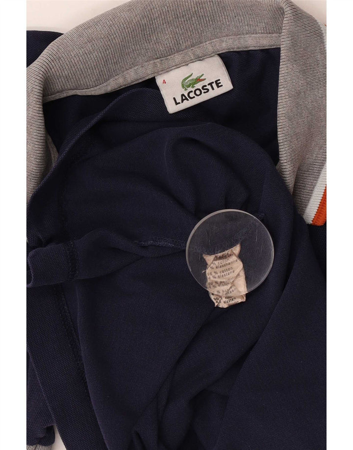 Polo Lacoste para hombre talla 4 mediano algodón azul marino
