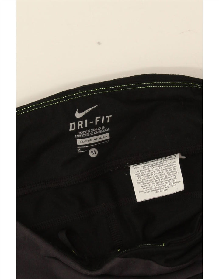 Nike Leggings Dri Fit para mujer UK 40 Mediano Negro Colorblock Poliéster