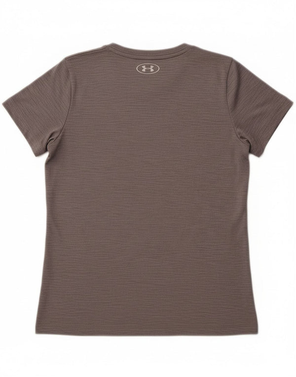 Under Armour Mujer Heat Gear Graphic Camiseta Top UK 10 Small Gris