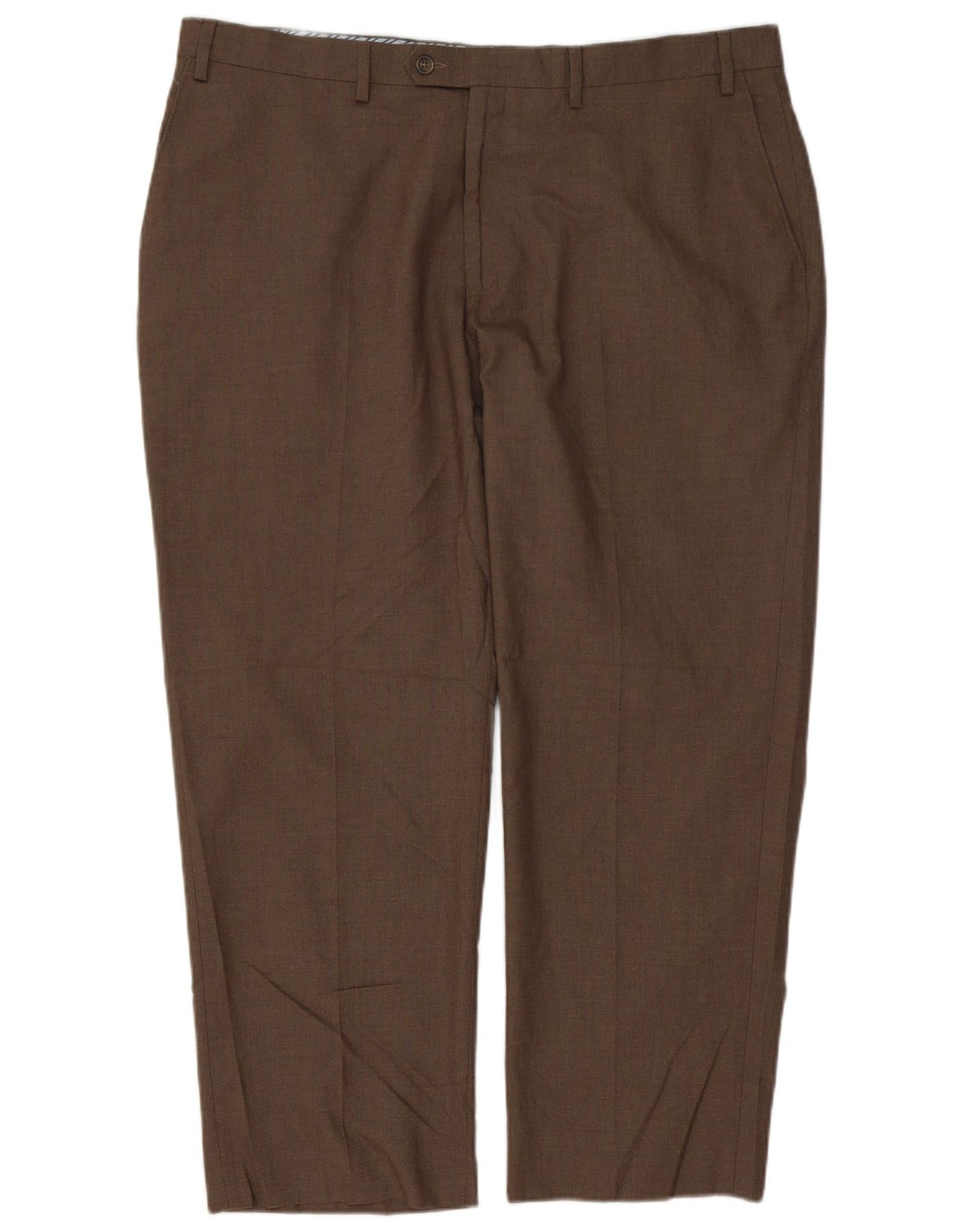 Pantalón de traje recto para hombre Izod W40 L29 Marrón Poliéster