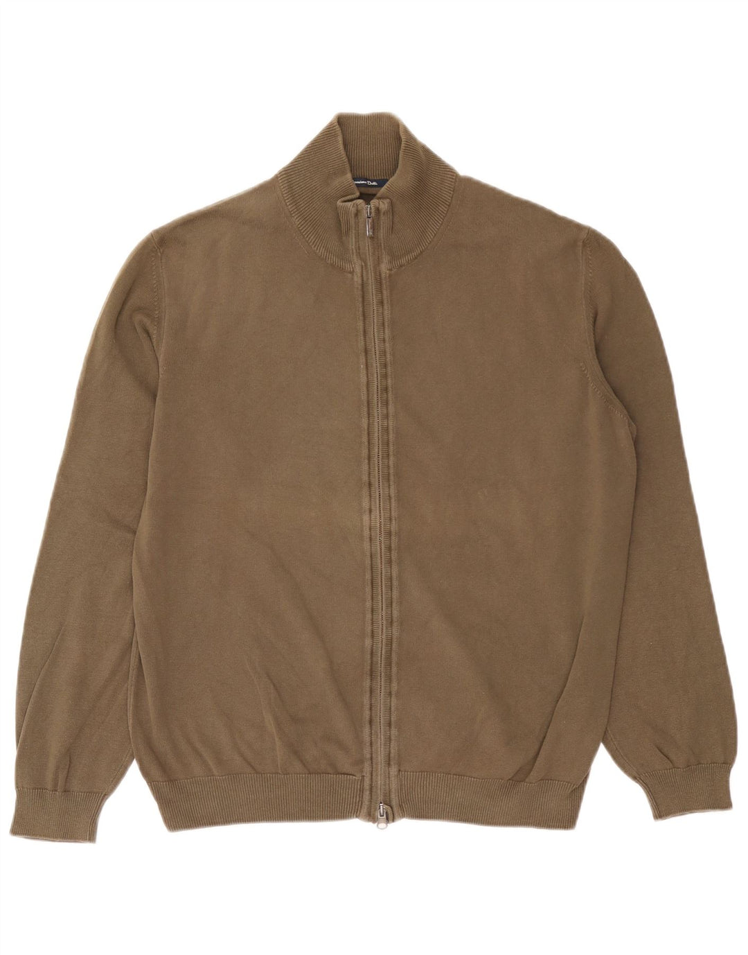 Massimo Dutti Jersey Cárdigan Hombre Large Caqui Algodón