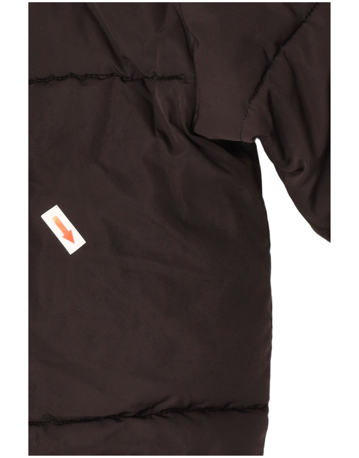 Zara Mujer Chaqueta Acolchada Con Capucha ES 42 XL Poliéster Negro