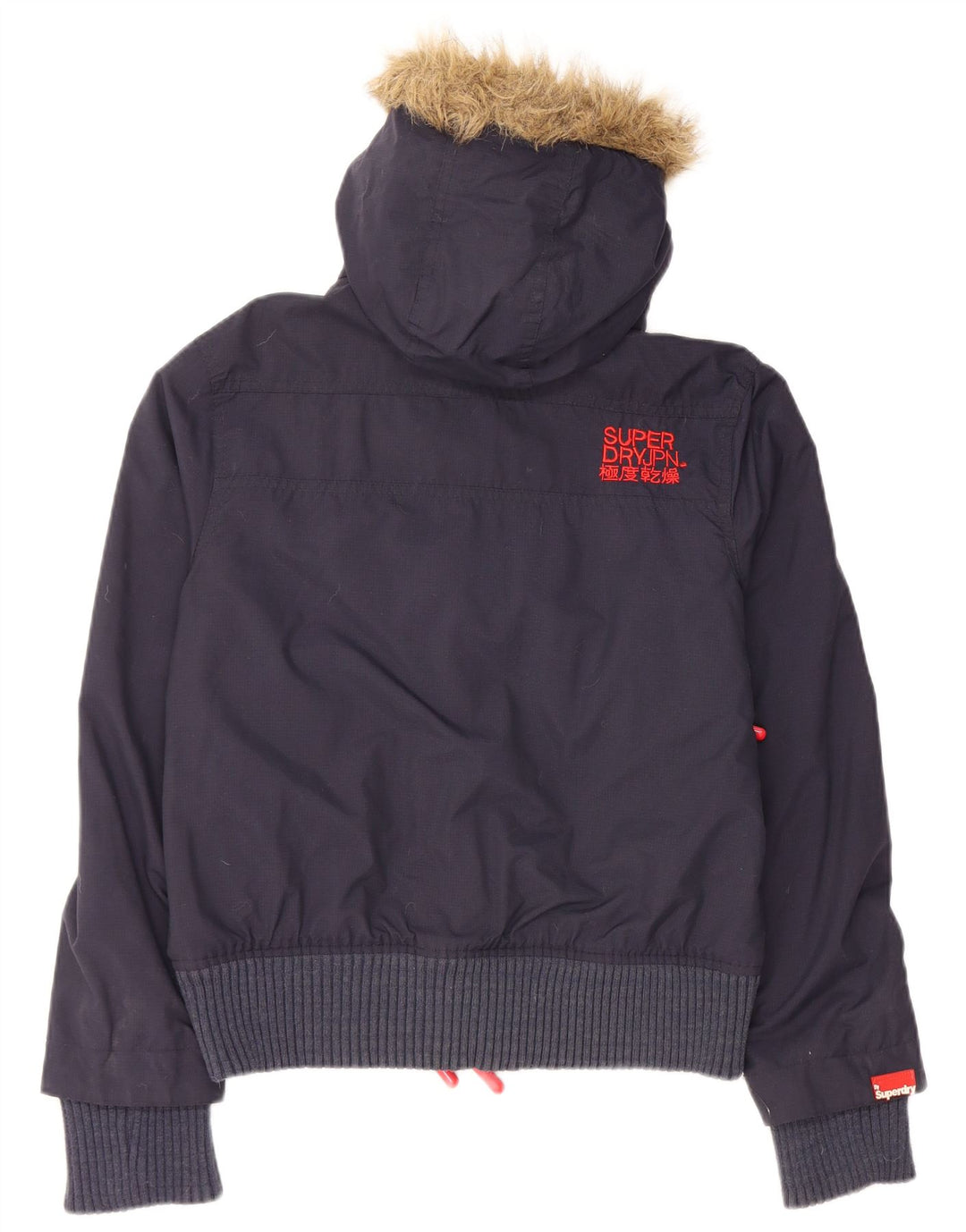 SUPERDRY Chaqueta acolchada con capucha para mujer UK 40 Mediana Azul marino Nylon