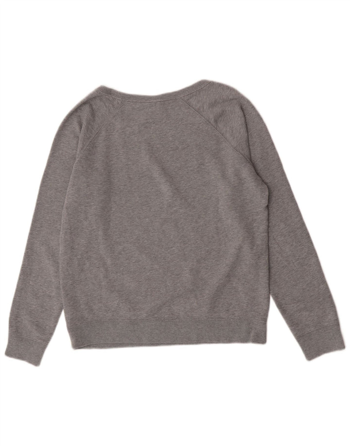 Nike - Sudadera holgada con estampado gráfico para mujer, talla 40, algodón gris medio