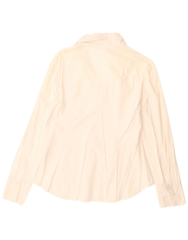 Benetton Camisa Tipo Jersey para Mujer UK 46 Large Algodón Blanco Roto