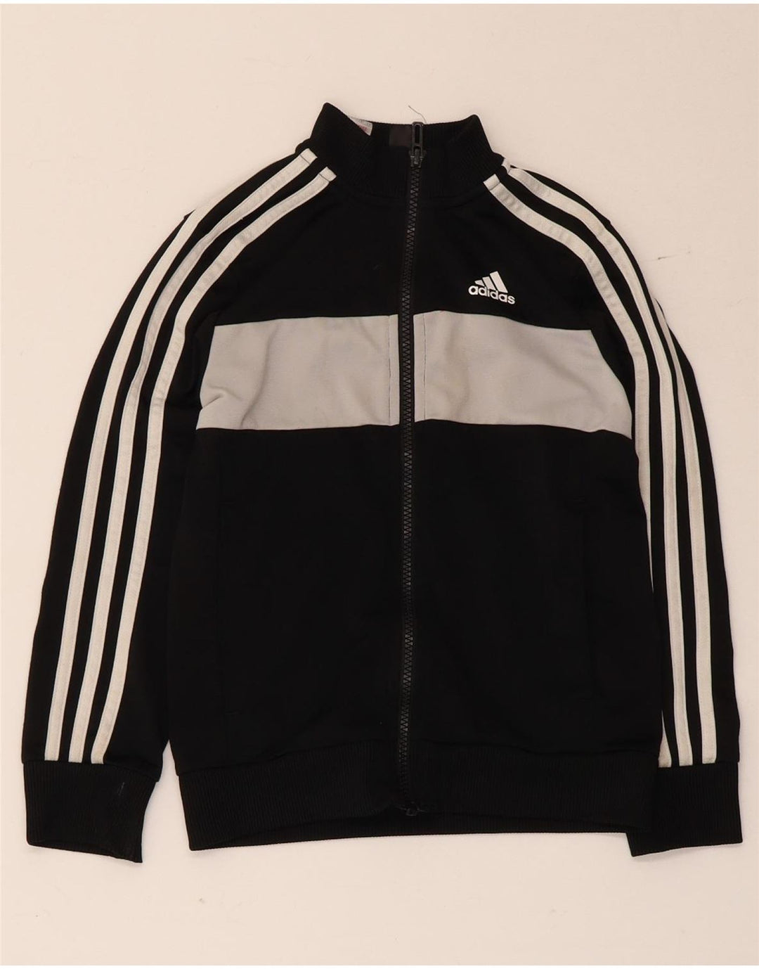 Adidas - Chaqueta de chándal para niño, 7-8 años, color negro, poliéster