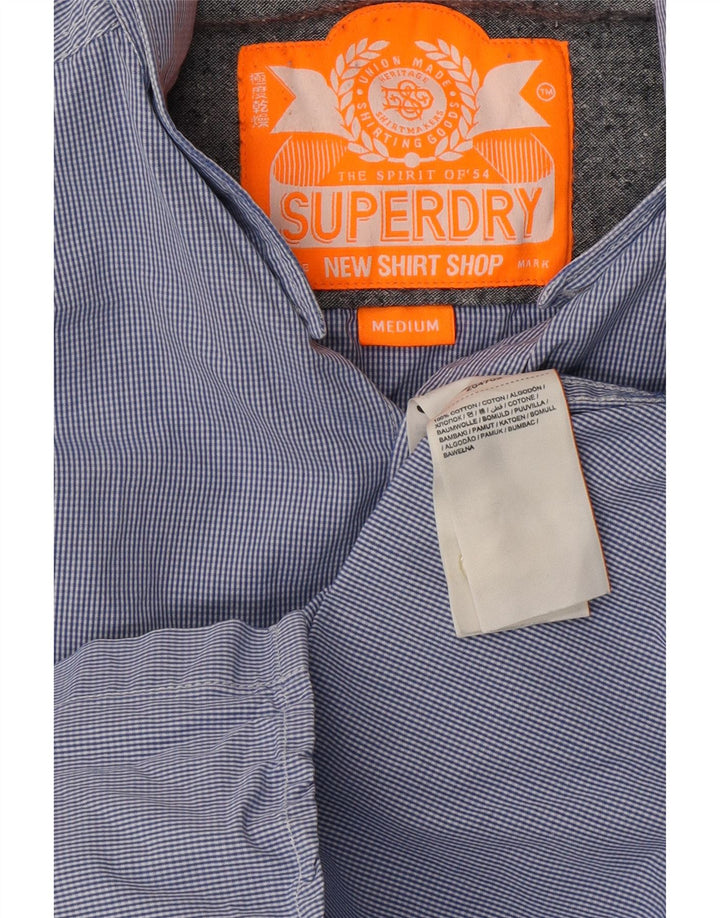 Camisa SUPERDRY Hombre Algodón Rayas Azul Medio
