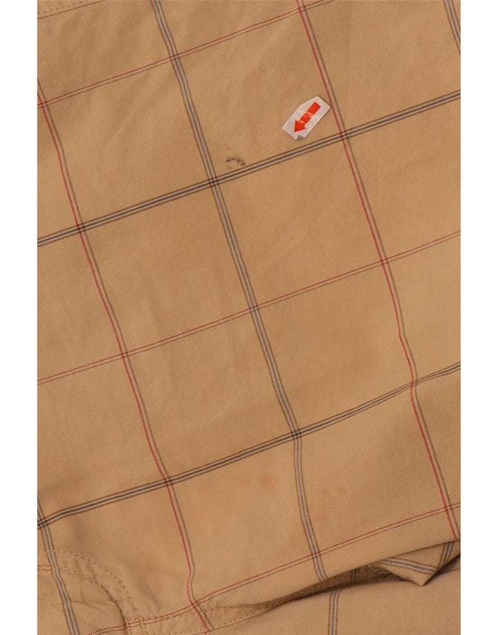 Pantalones cortos chinos Converse para hombre medianos W32 algodón a cuadros beige