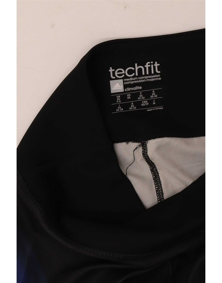 Adidas Leggings con patrón abstracto para mujer UK 4/6 XS Negro