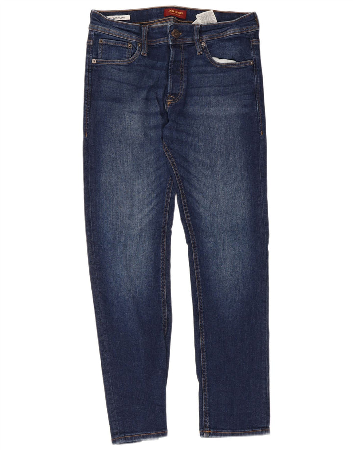 Jack & Jones Hombre GLENN Slim Jeans W32 L30 Algodón Azul