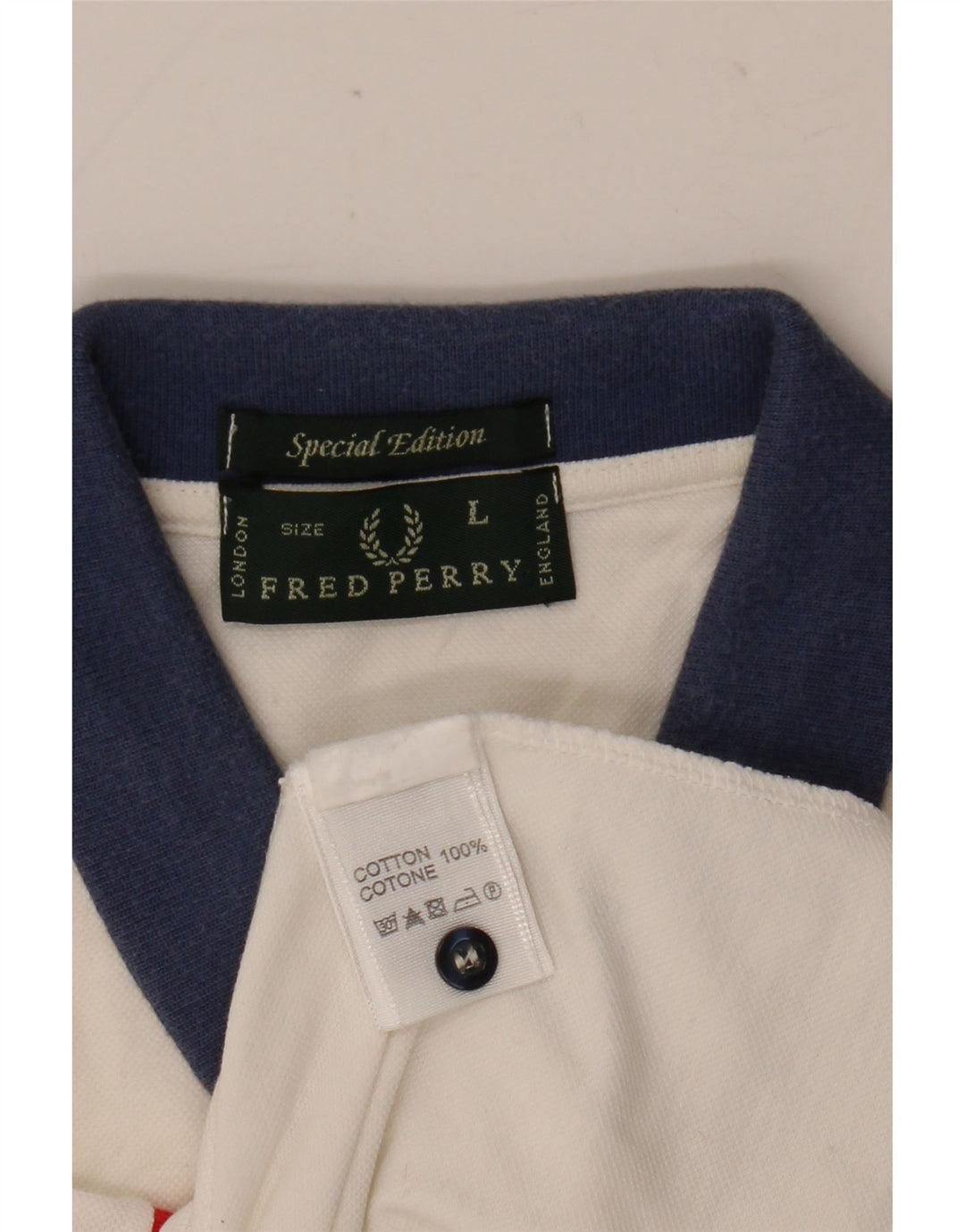 Fred Perry Polo De Rugby Para Hombre Grande Blanco Algodón