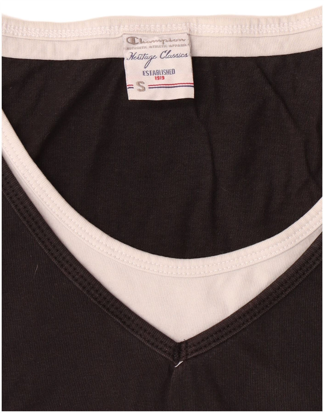 CHAMPION Camiseta con gráfico Heritage Classics para mujer UK 10 Small Black