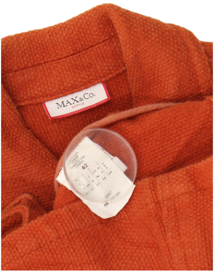 Max & Co. Chaquetón para mujer UK 10 Small Naranja Algodón