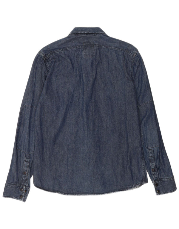 G-Star Hombre Camisa Vaquera De Algodón Azul Medio
