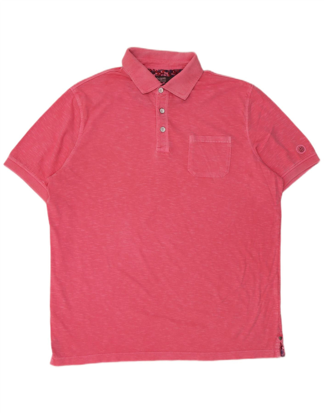 Bugatti Polo Teñido En Prenda Para Hombre XL Rosa
