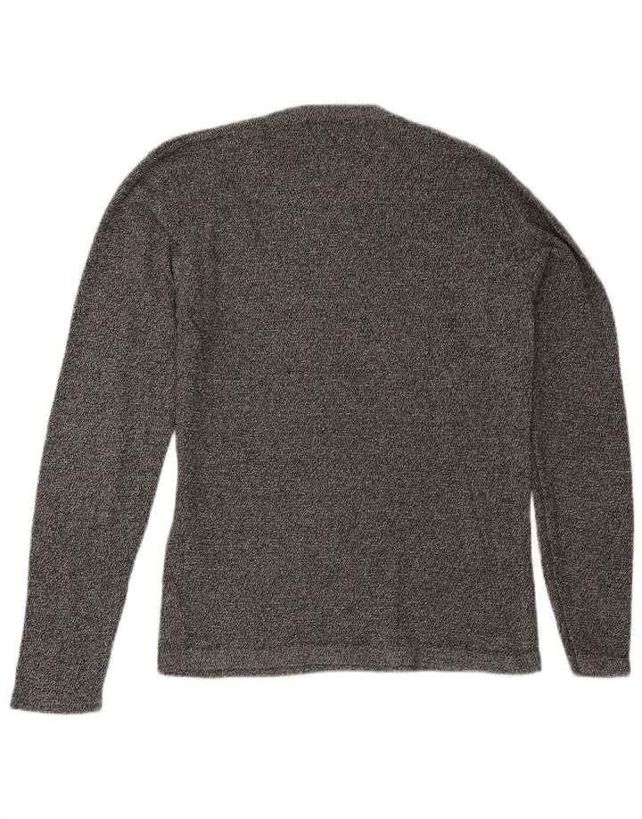 Jack & Jones Hombre Jersey De Cuello Redondo De Algodón Moteado Gris Medio