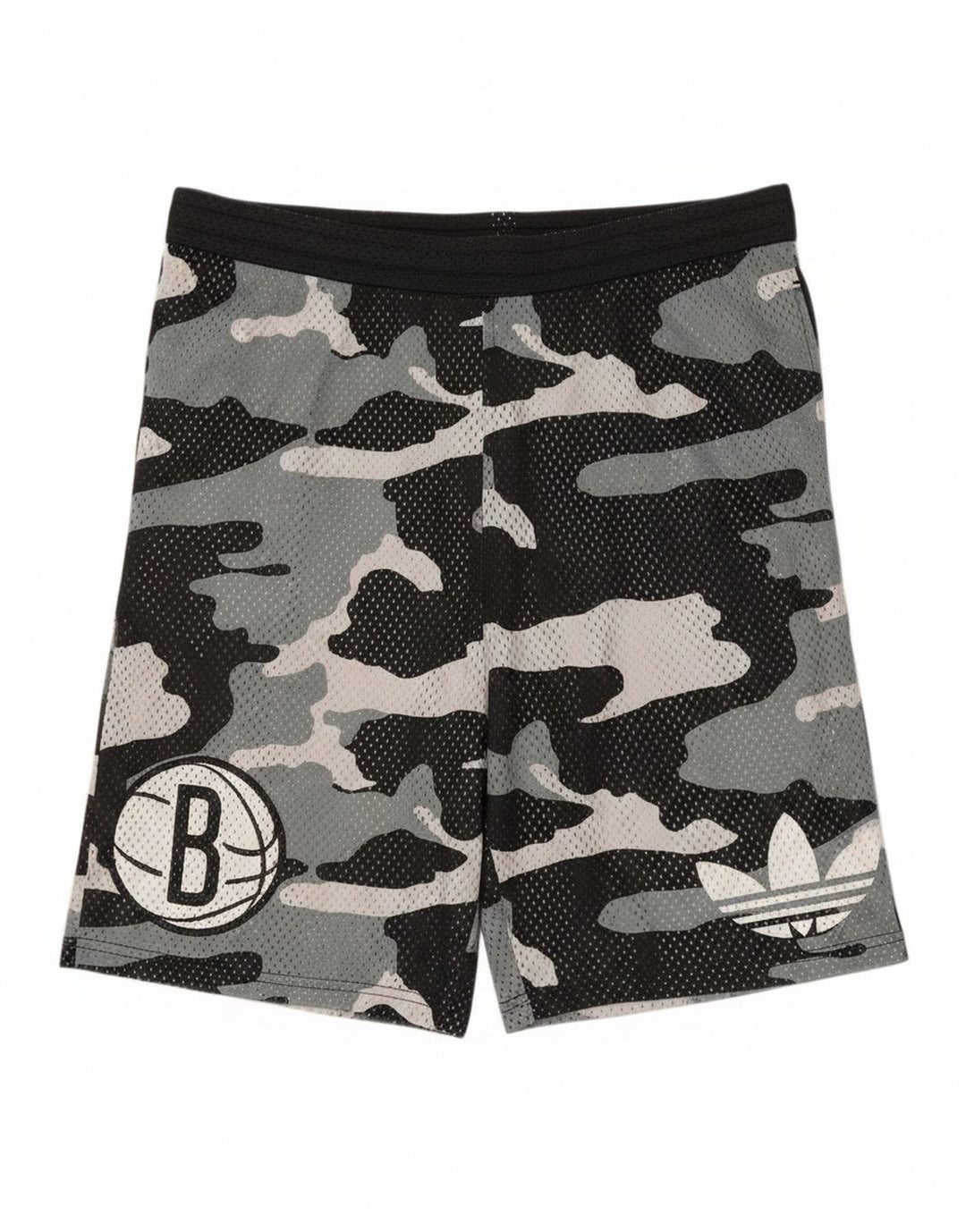 Adidas Pantalones cortos deportivos gráficos para hombre Poliéster de camuflaje negro mediano