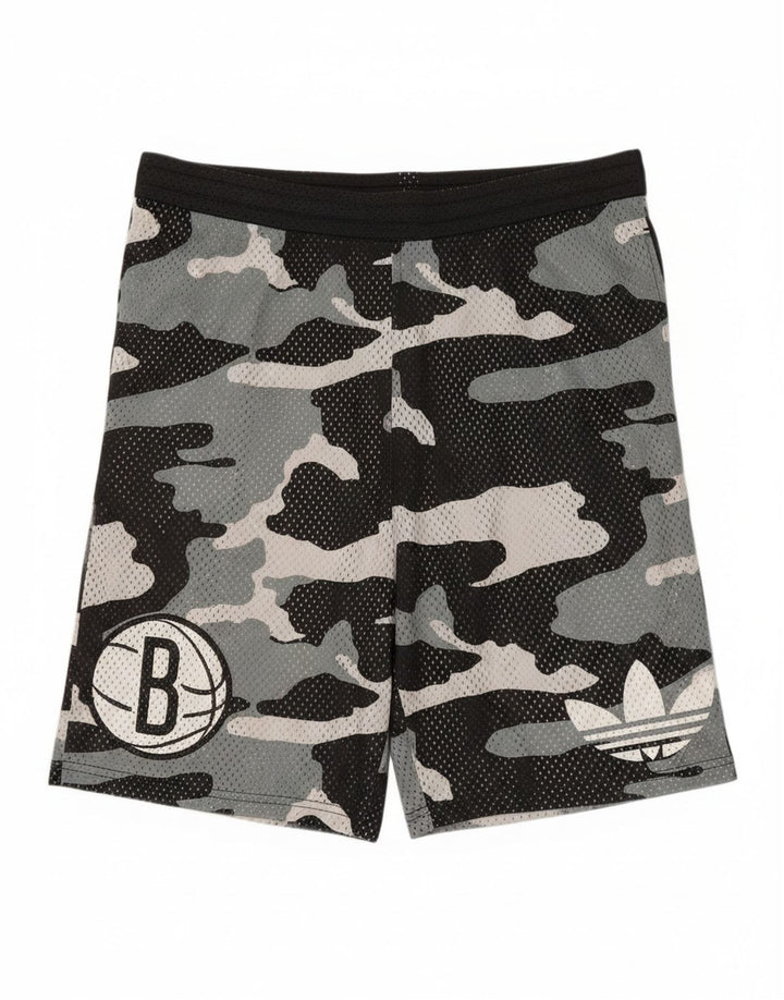 Adidas Pantalones cortos deportivos gráficos para hombre Poliéster de camuflaje negro mediano