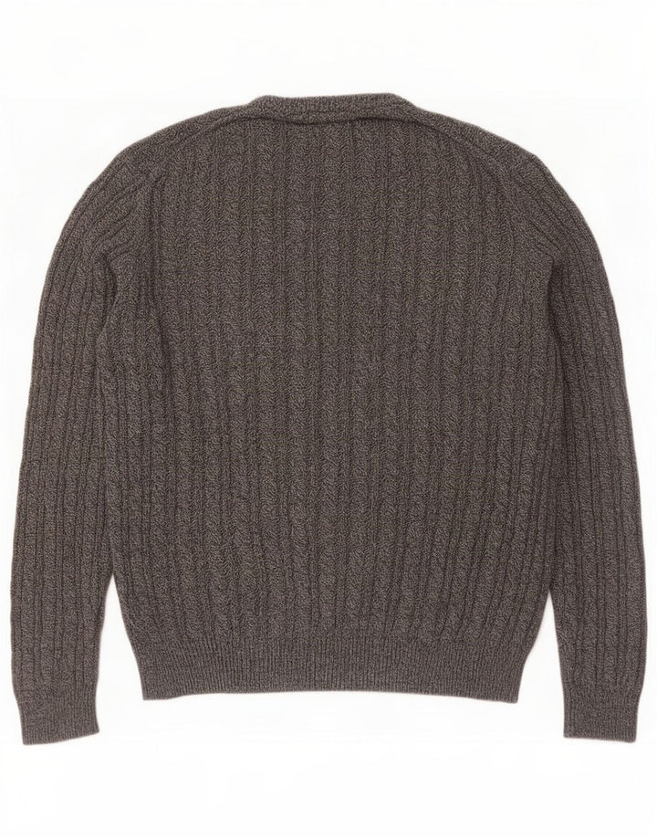 Farah Jersey De Cuello Redondo Para Hombre Jersey Grande De Algodón Gris