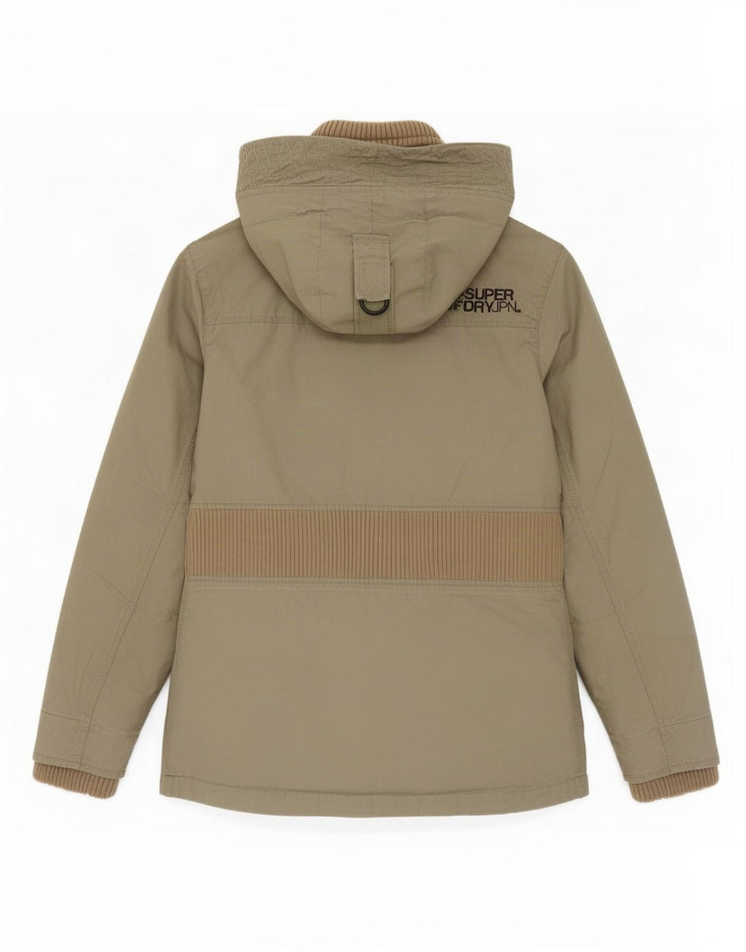 Superdry Parka con capucha para mujer, talla 40, algodón caqui mediano