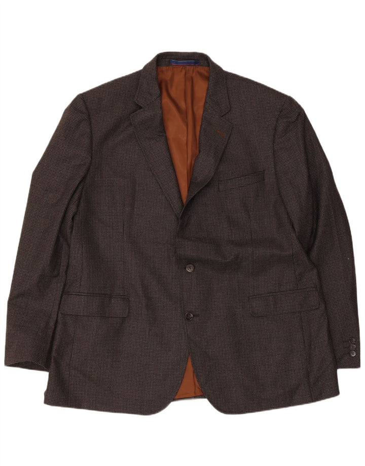 Marks & Spencer Chaqueta tipo blazer entallada para hombre UK 46 3XL Gris pata de gallo