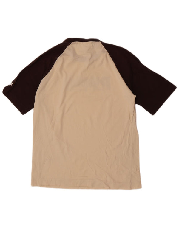 Puma Hombre Camiseta Gráfica Top Small Beige Colorblock Algodón