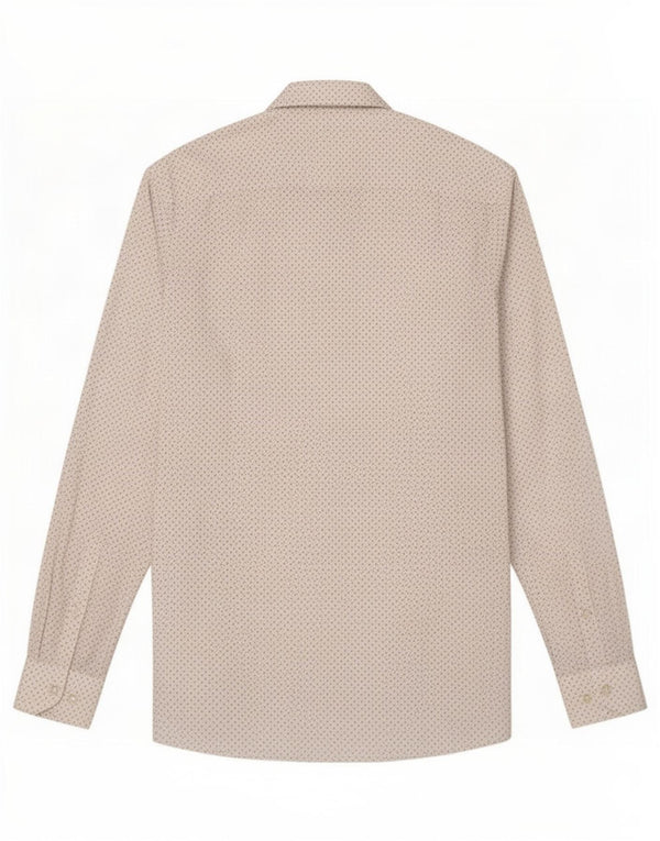 Hugo Boss Camisa extra slim fit para hombre Talla 42 16 1/2 Grande Blanco Geométrico