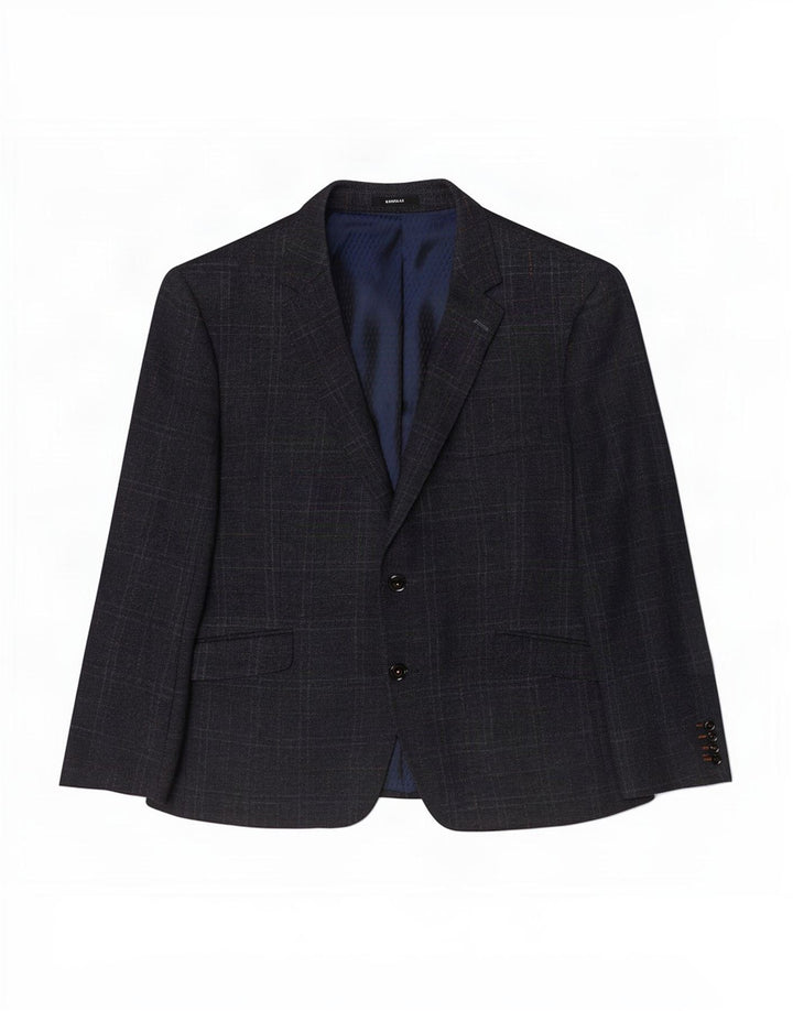 Douglas Chaqueta tipo blazer de 2 botones para hombre UK 44 2XL Lana a cuadros azul marino