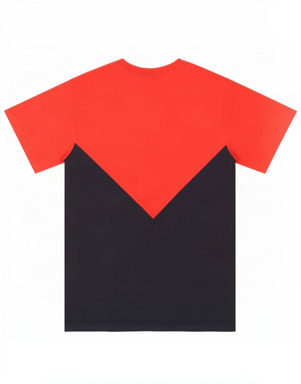 Adidas Hombre Camiseta Top Medium Rojo Colorblock Algodón