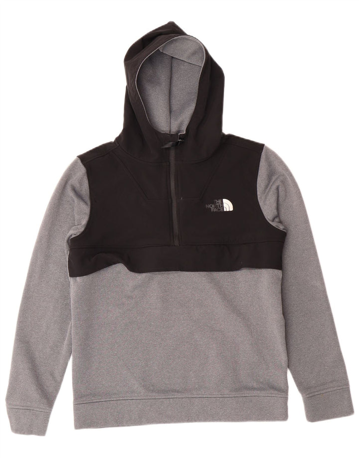 THE NORTH FACE Jersey con capucha y cuello con cremallera para niños 14-15 años XL Gris Colorblock