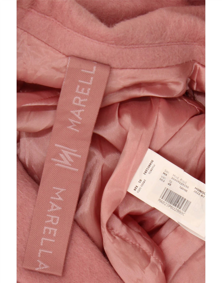 Marella Chaqueta Blazer Larga De 2 Botones Para Mujer IT 48 XL Lana Rosa