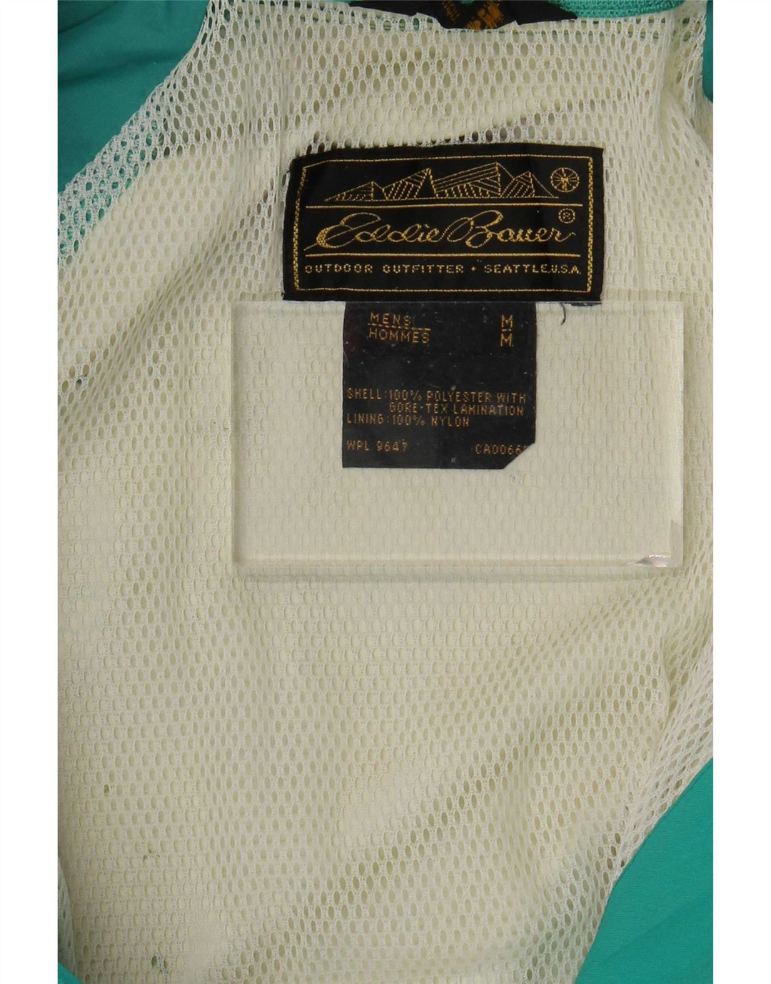 Eddie Bauer Chaqueta impermeable para hombre UK 38 Poliéster verde medio
