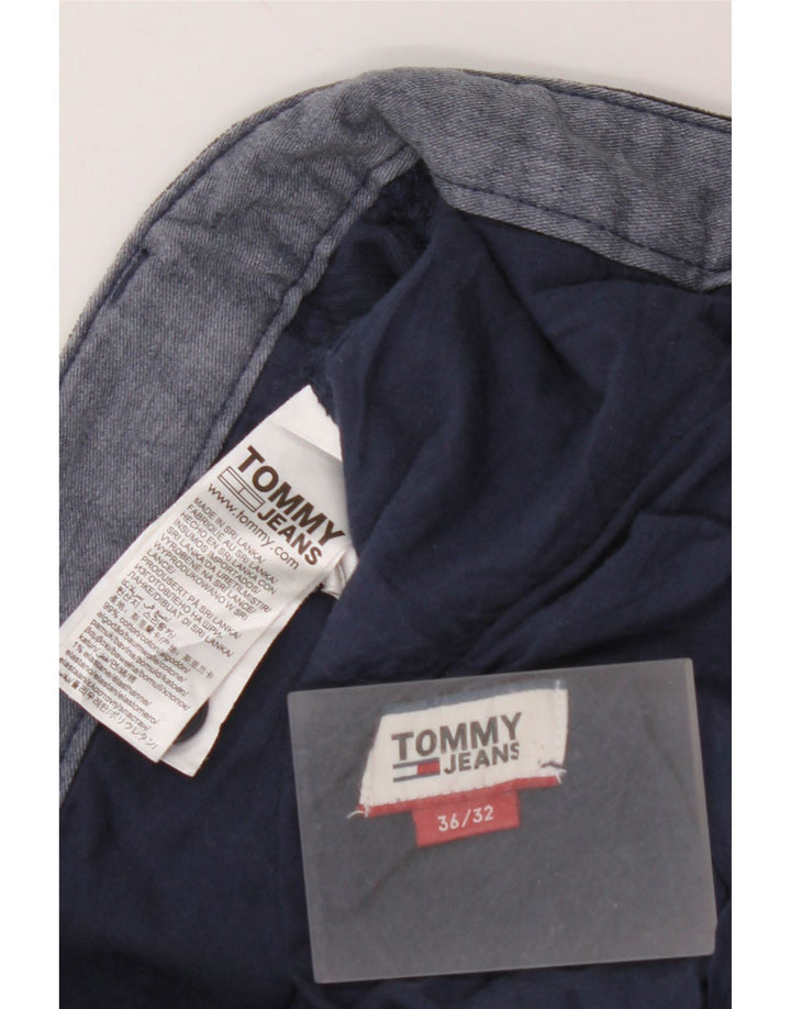 TOMMY HILFIGER Pantalones de pana ajustados para hombre W36 L32 Algodón azul marino
