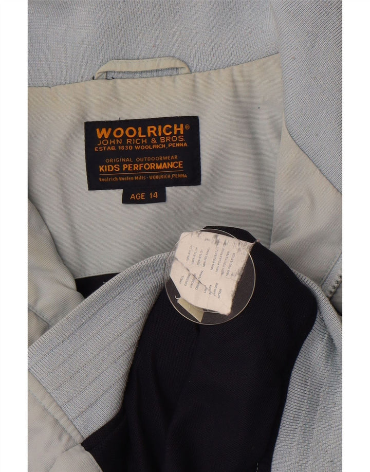 Woolrich Cazadora bomber para niño 13-14 años Nylon azul