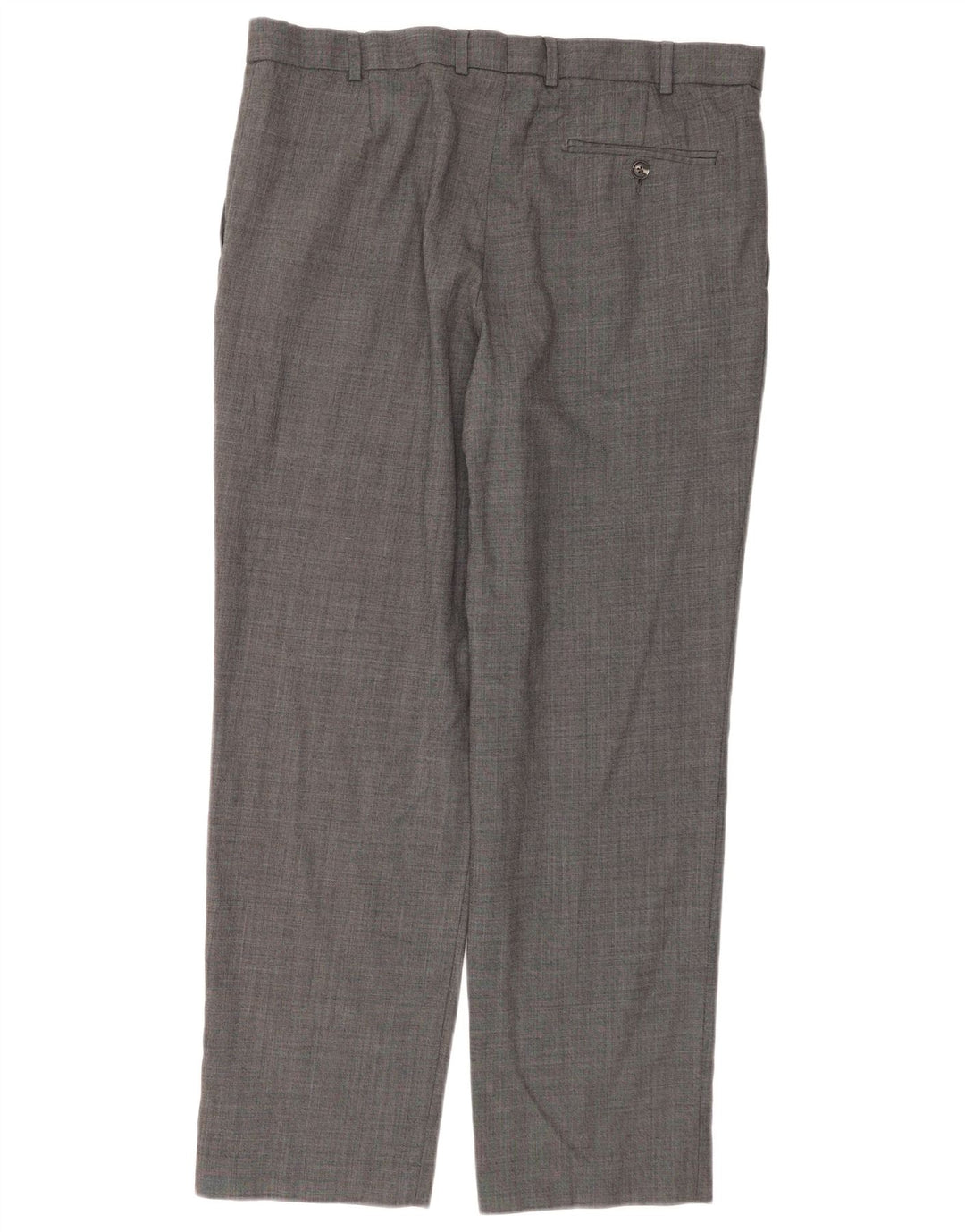 Marks & Spencer Pantalones de traje rectos de corte regular para hombre W36 L31 Lana gris
