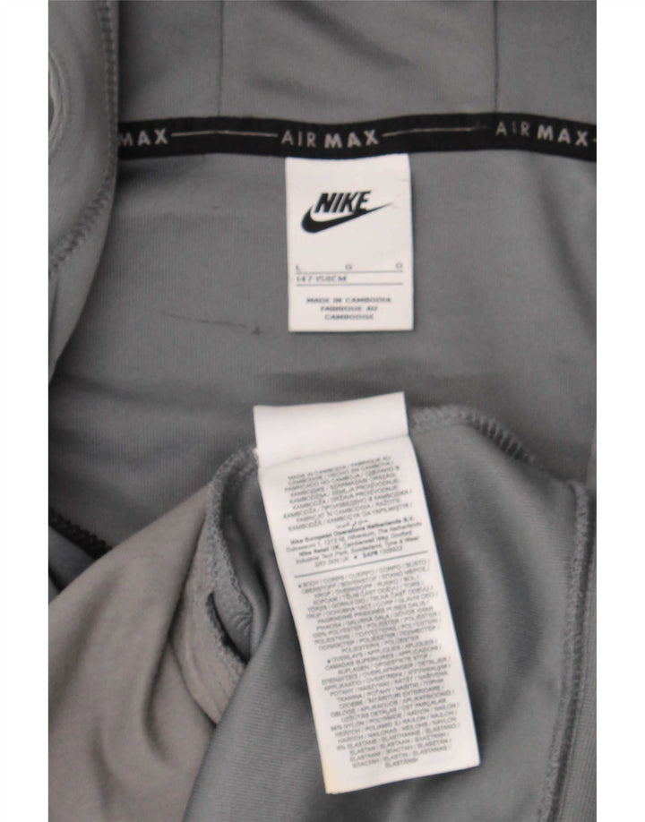 Nike Sudadera con capucha y cremallera gráfica para niños 12-13 años Grande Gris Poliéster