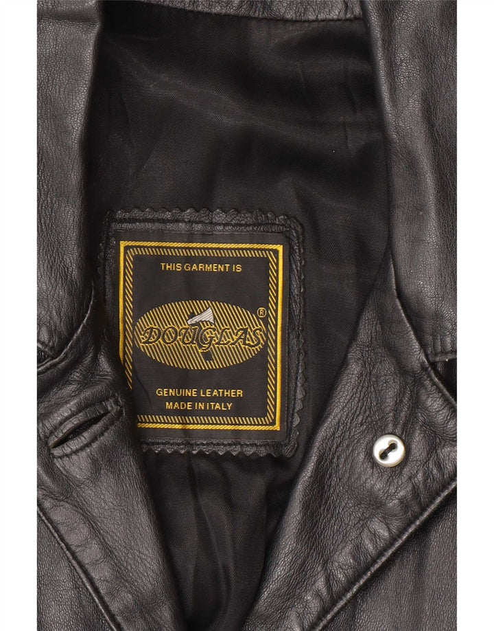 Douglas Abrigo de cuero para mujer UK 46 Grande Negro