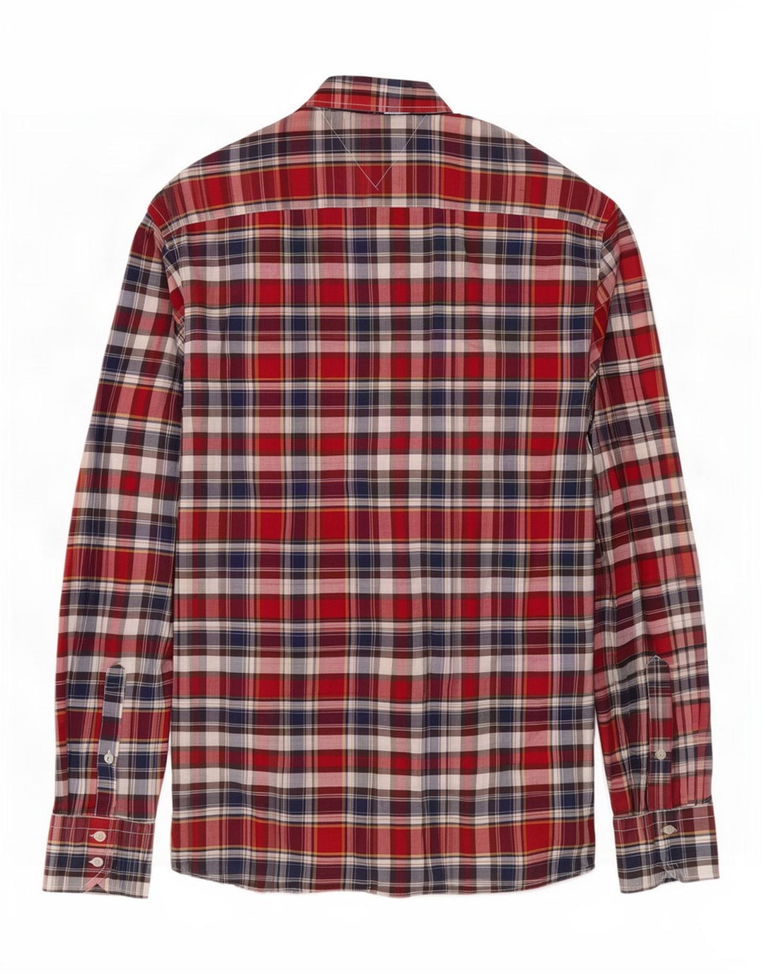 Camisa Tommy Hilfiger Custom Fit de algodón a cuadros rojos medianos para hombre