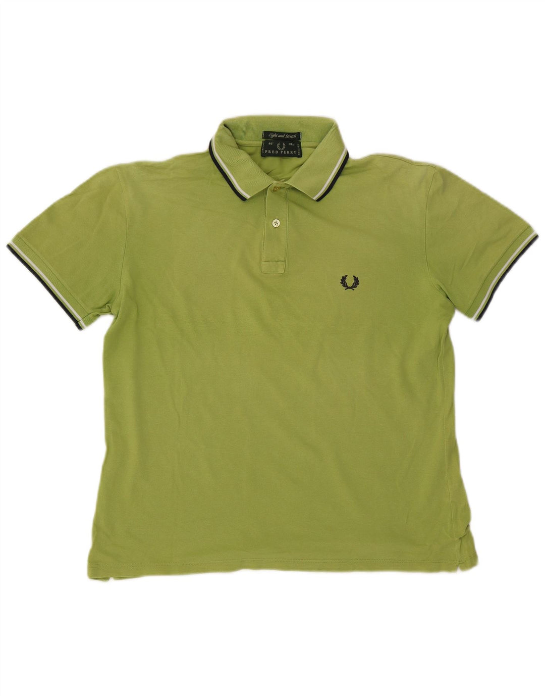 Fred Perry Polo De Hombre De Algodón A Rayas Verde Grande
