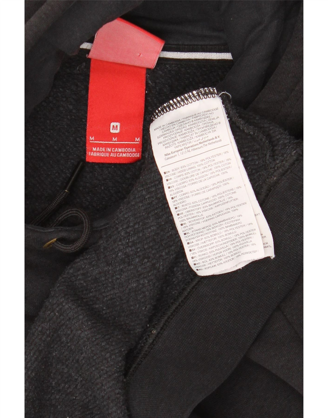 NIKE Hombre Sudadera con Capucha Jumper Medium Negro Algodón